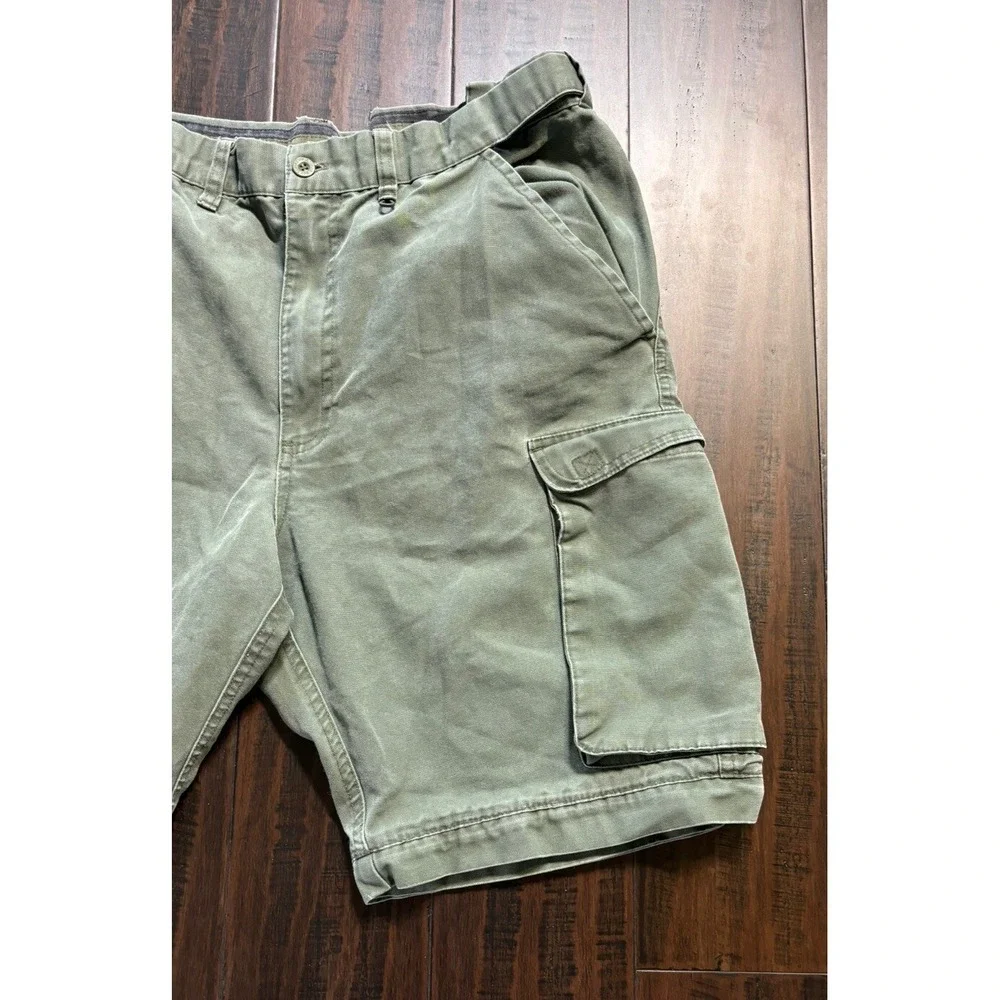 Boy Scouts Cargo Shorts Mens 34 Green Outdoor Hiking Canvas Outdoors **